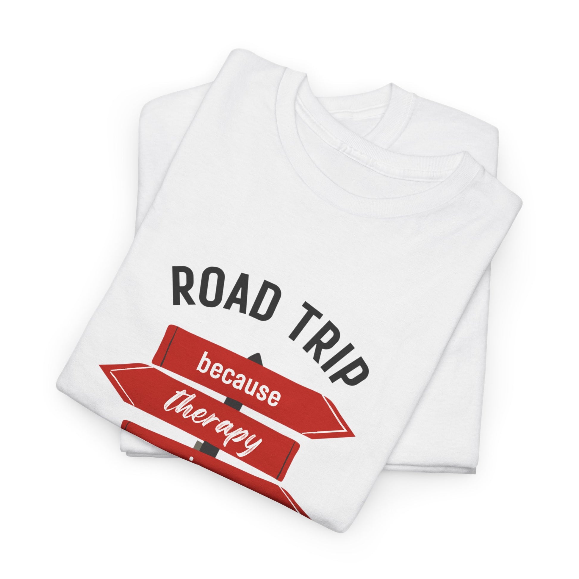 Road Trip Therapy Unisex  Men Women Heavy Cotton Tee | Travel Shirt for Adventurers, Road Trip Gifts, Vacation Apparel. - Trendklo