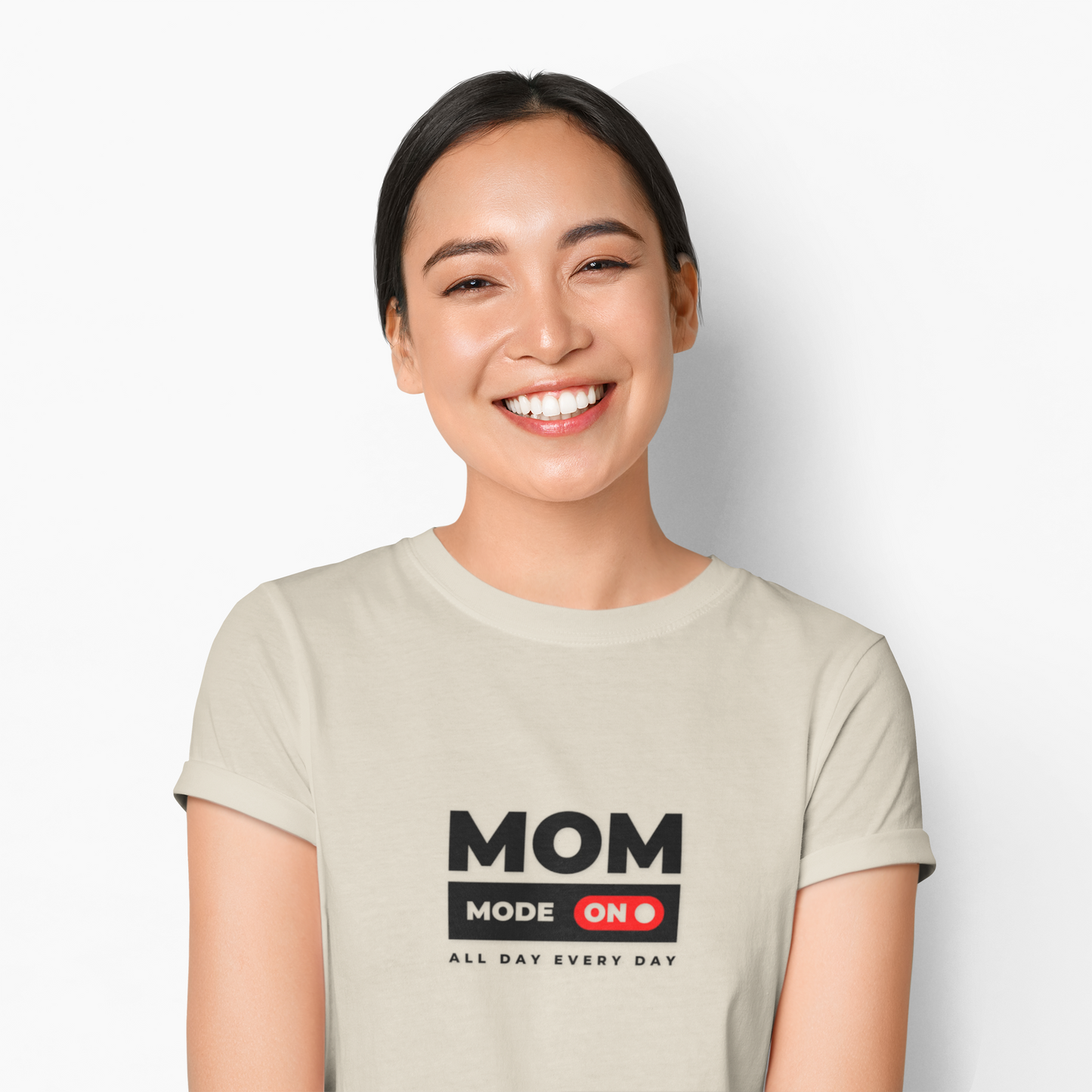 Mom Mode On  Heavy Cotton Tee, Funny Mom T-Shirt, Gift for Moms.