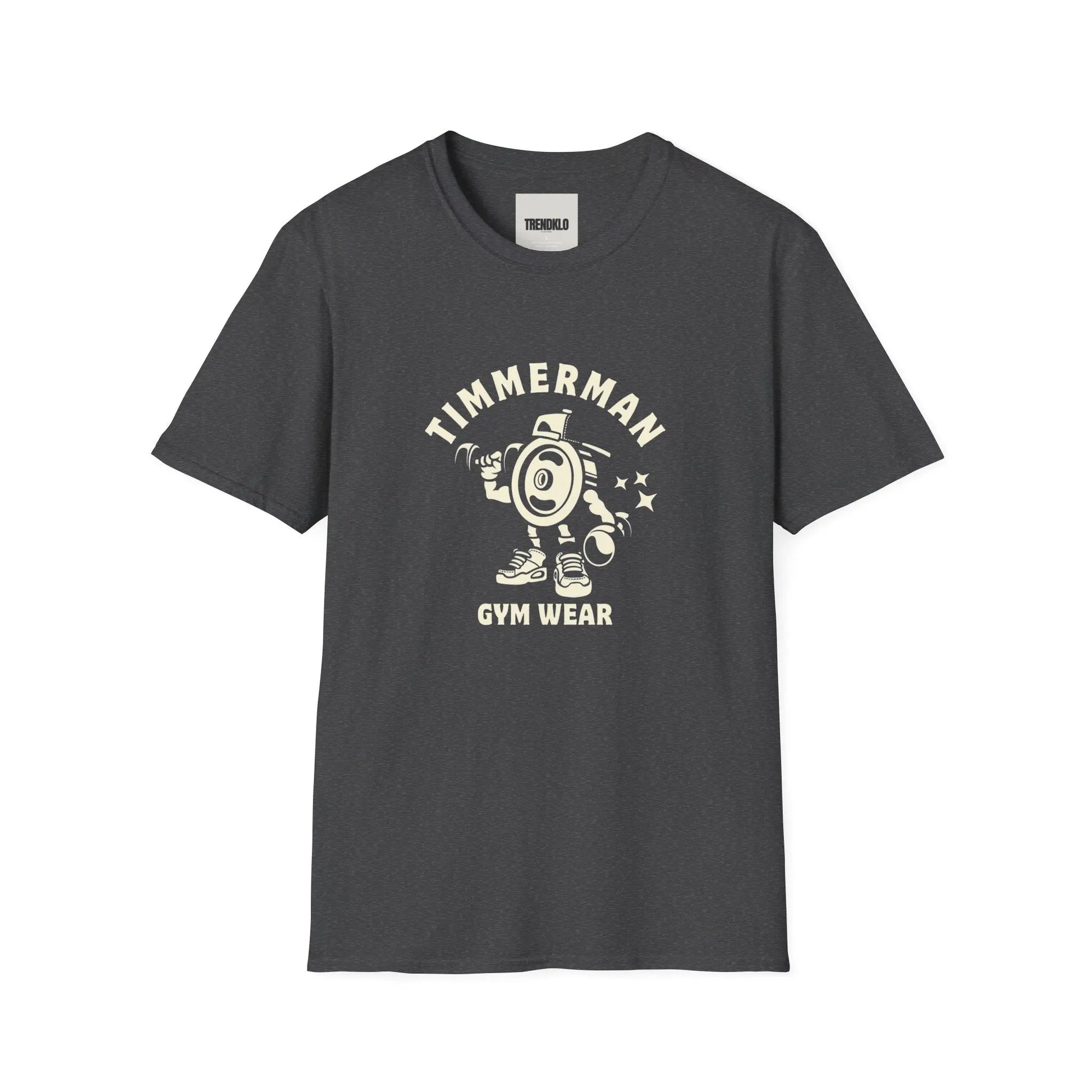 Men Gym Wear T-Shirt - Timmerman Fitness Shirt, Softstyle Tee for Workouts. - Trendklo