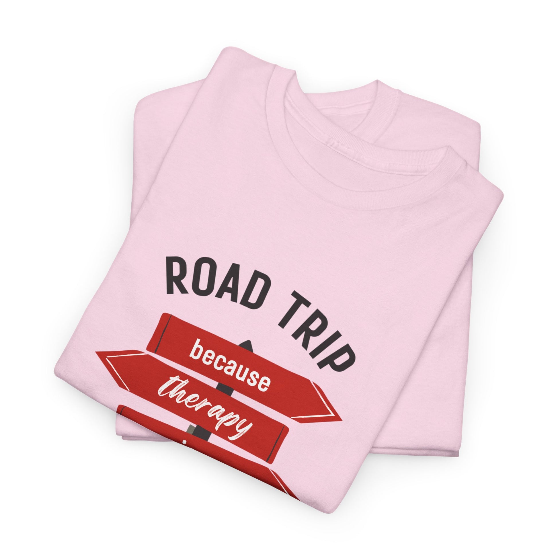 Road Trip Therapy Unisex  Men Women Heavy Cotton Tee | Travel Shirt for Adventurers, Road Trip Gifts, Vacation Apparel. - Trendklo